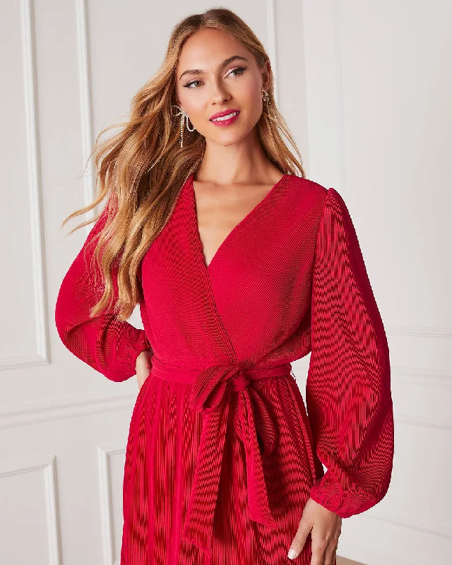camina-tie-waist-long-sleeve-midi-dress