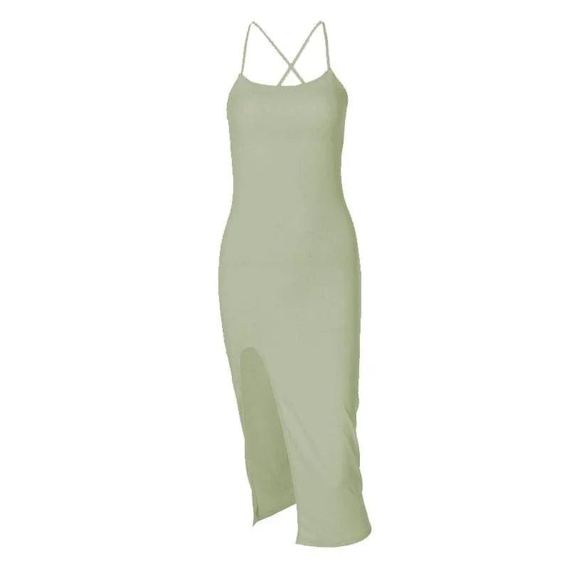 cross-back-solid-slit-backless-sleeveless-midi-dress cross-back-solid-slit-backless-sleeveless-midi-dress