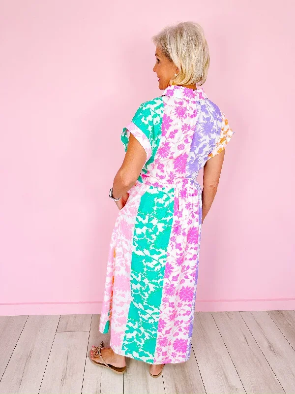forever-with-you-floral-vines-colorblock-button-up-dress-green