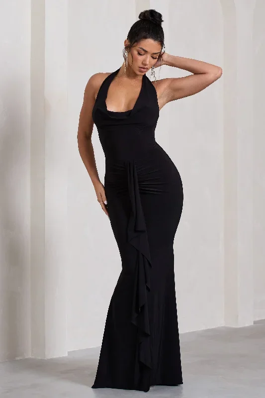 kaia-black-ruched-cowl-neck-maxi-dress-with-drape-cl130009002