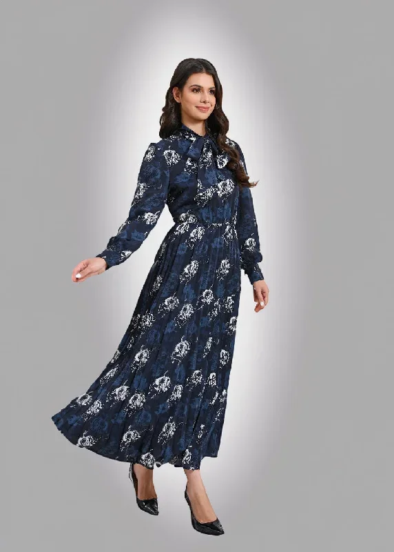 navy-bloom-pleated-dress