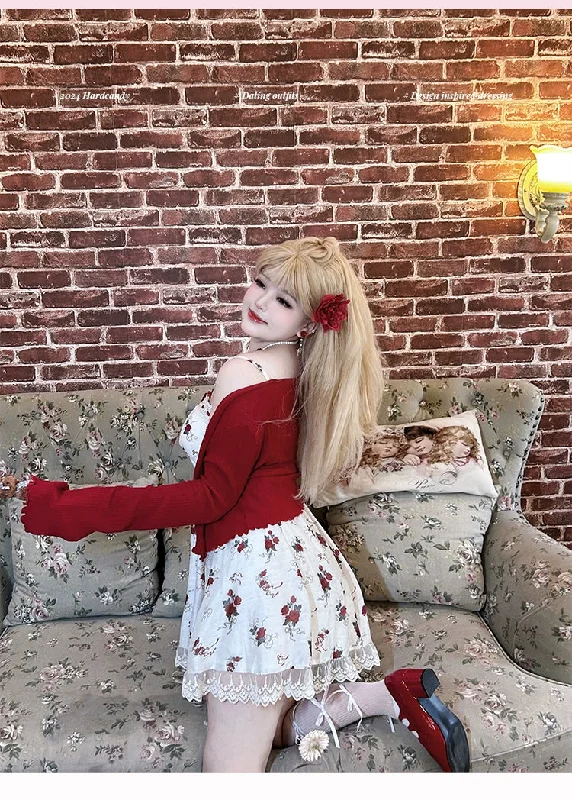 plus-size-lolita-dress-rose-floral-print-dress-cardigan-set