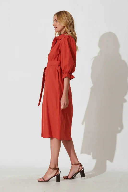 sicilian-midi-shirt-dress-in-rust-cotton