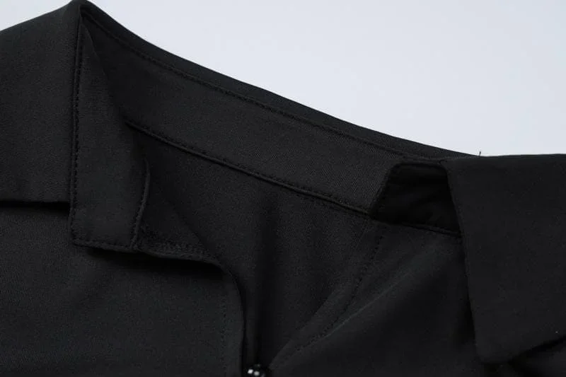 turnover-collar-button-flared-sleeve-ruffle-mini-skirt-set turnover-collar-button-flared-sleeve-ruffle-mini-skirt-set